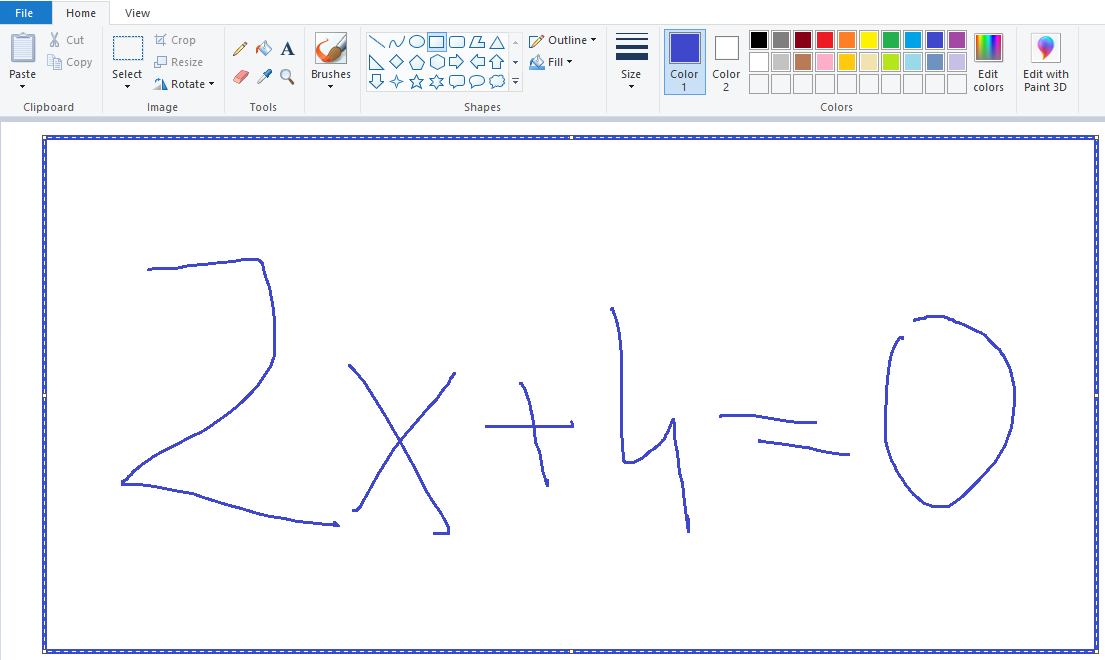 using paint as online whiteboard