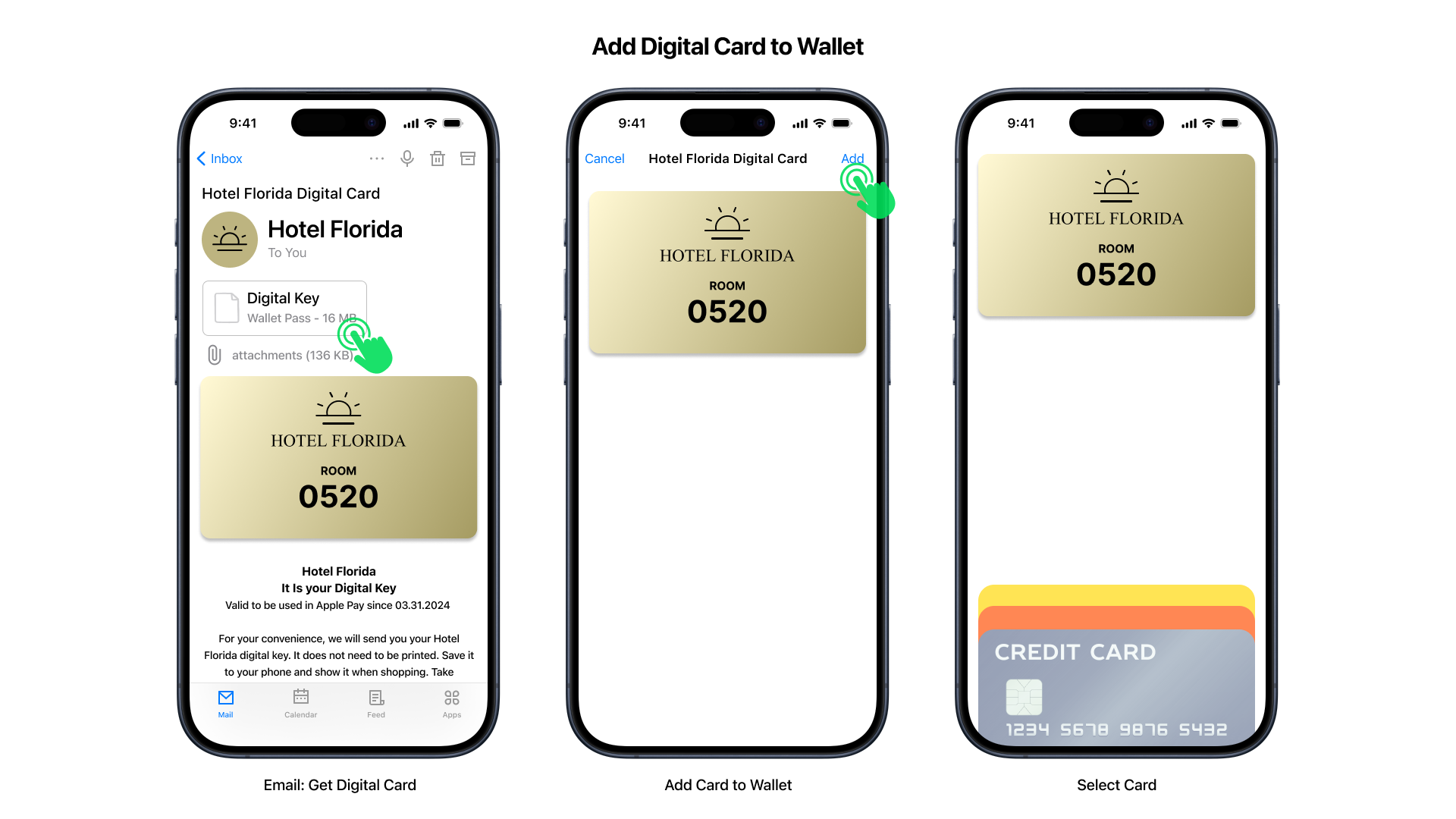 Integrate Hotel Card into apple pay or mobile wallet